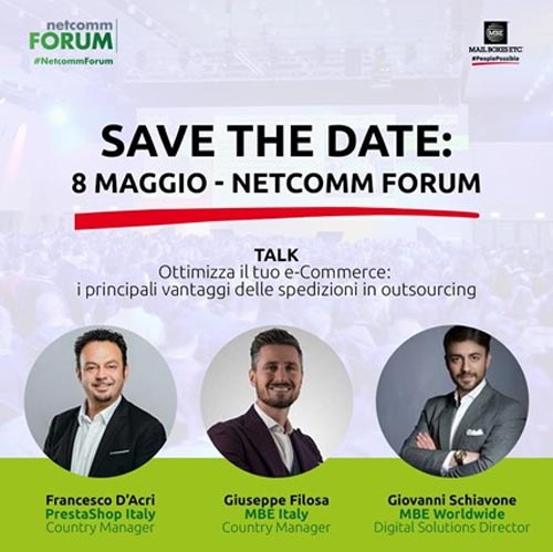 Mail Boxes Etc. partecipa a Netcomm FORUM 2024 con soluzioni di spedizione per il mondo dell’e-commerce